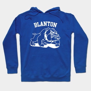 Blanton Bulldogs Elementary Retro Design White Hoodie